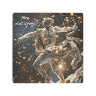 Pisces 3d illustration metal print