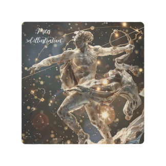 Pisces 3d illustration metal print