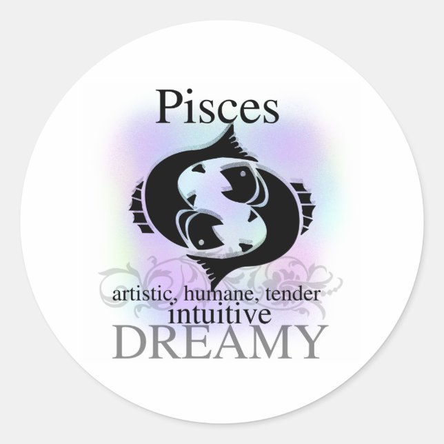 Pisces About You Classic Round Sticker (Front)