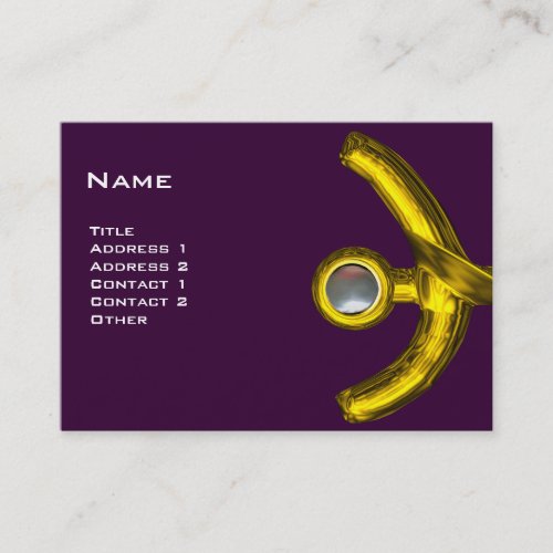 PISCES ABSTRACT Pearl purple yellow pink grey Business Card