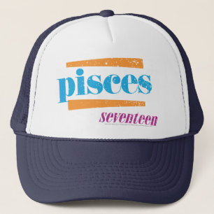Pisces Aqua Trucker Hat