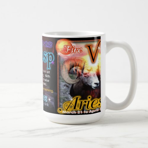 Pisces Aries cusp zodiac white 15 oz mug