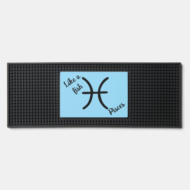 Pisces Astrological Bar Mat (Front)