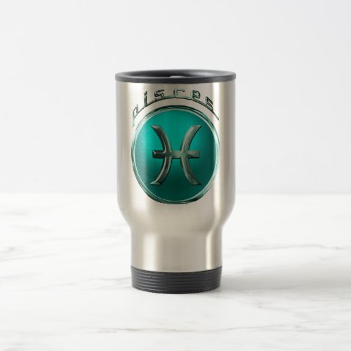 Pisces Astrological Sign Travel Mug