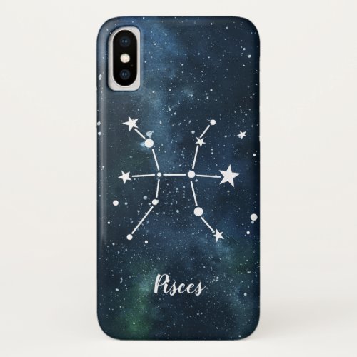 Pisces  Astrological Zodiac Sign Constellation iPhone XS Case