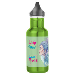 Pisces Astrology Horoscope Fitness Gift for Women Stainless Steel Water Bottle