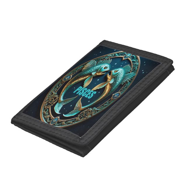Pisces Astrology Sign Trifold Wallet (Bottom)