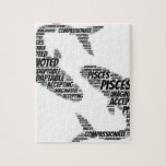 Pisces Astrology Zodiac Sign Word Cloud Jigsaw Puzzle at Zazzle