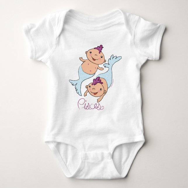 Pisces Babies Baby Bodysuit (Front)