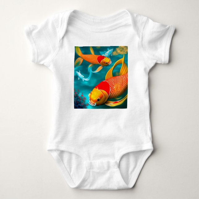 Pisces  baby bodysuit (Front)