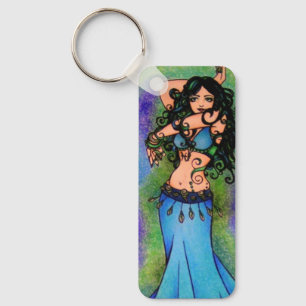 Pisces Belly Dancer Art Keychain