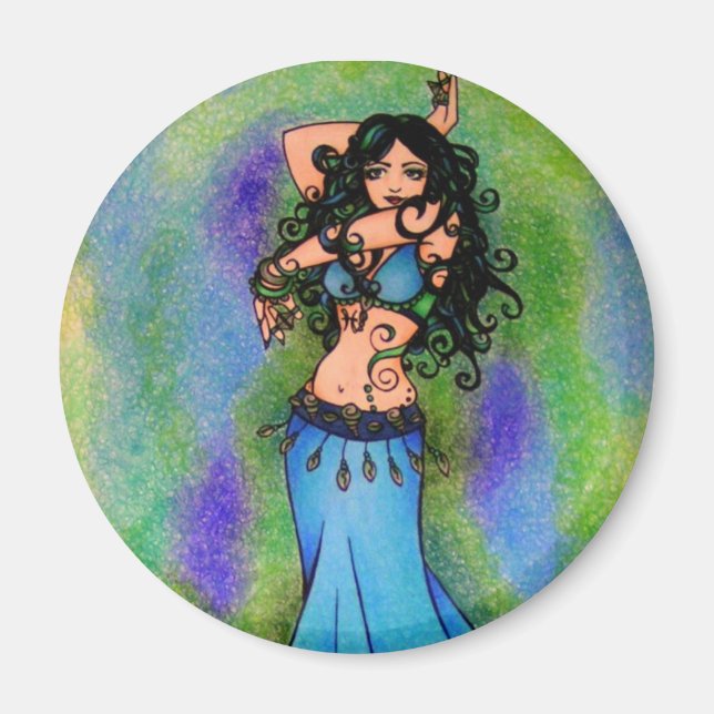 Pisces Belly Dancer Art Magnet (Front)