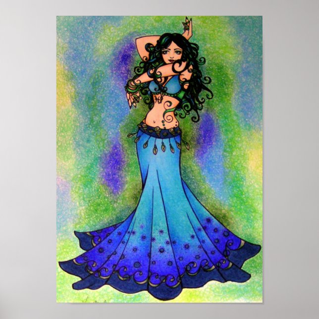 Pisces belly Dancer Astrology Sign Belly Dancing (Front)