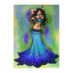 Pisces belly Dancer Astrology Sign Belly Dancing Acrylic Print