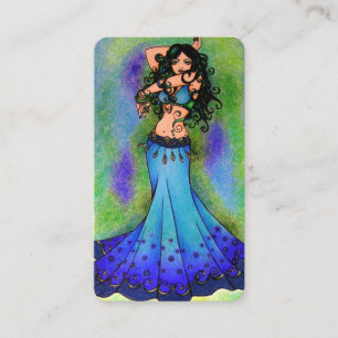 Pisces belly Dancer Astrology Sign Belly Dancing Business Card