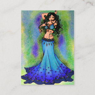 Pisces belly Dancer Astrology Sign Belly Dancing Calling Card