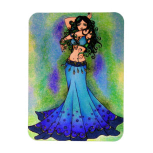 Pisces belly Dancer Astrology Sign Belly Dancing Magnet