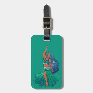 Pisces belly dancer goddess art luggage tag