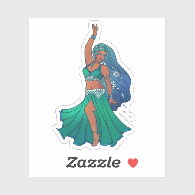 Pisces Belly Dancer Sticker (Sheet)