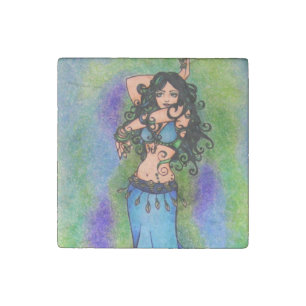 Pisces Belly Dancer Stone Magnet