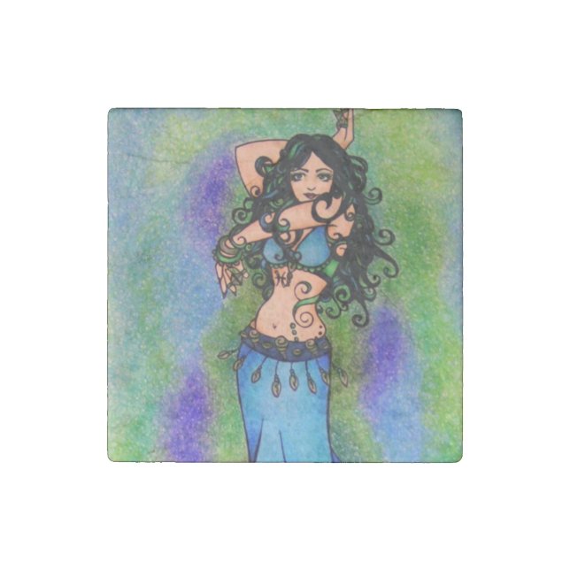 Pisces Belly Dancer Stone Magnet (Front)