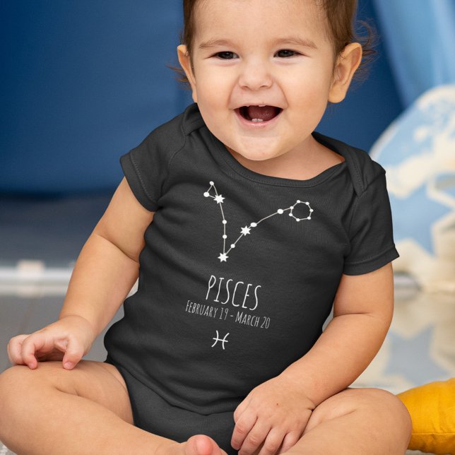 Pisces Birth Sign | Zodiac Constellation Baby Bodysuit (Creator Uploaded)