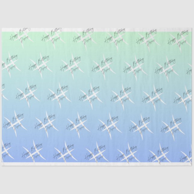 Pisces Birthday Color Wrap  Tissue Paper (Front)