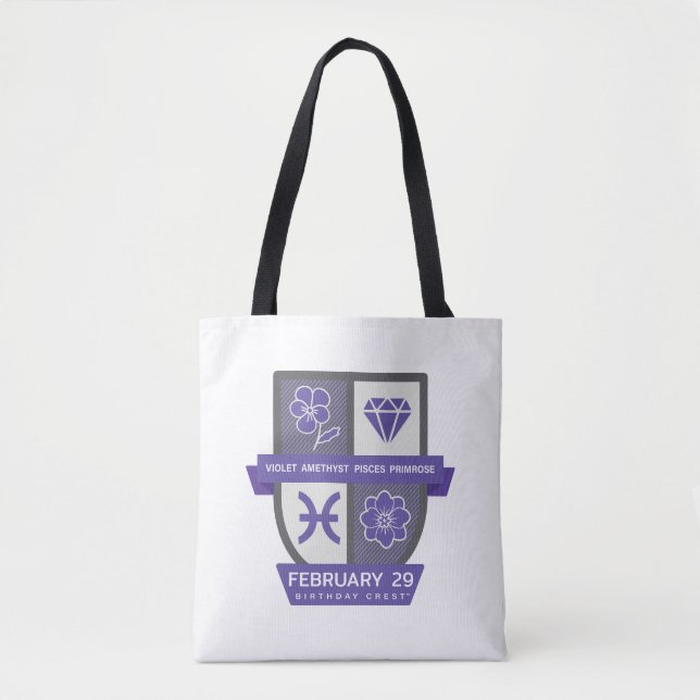 Pisces Birthday Crest™ for February 19-29 Tote Bag (Front)