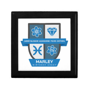 Pisces Birthday Crest™ for March 1-20 Jewelry Gift Box