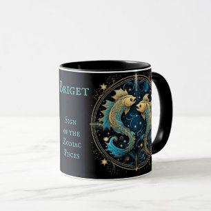 Pisces Birthday Gift Add Name Beautiful Coffee Mug