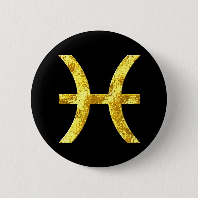 Pisces Black Gold Buttons (Front)