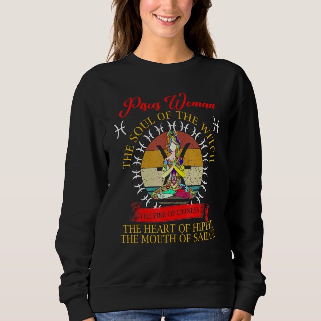 Pisces Black Woman Tee Woman The Soul Of A Witch B (Front)