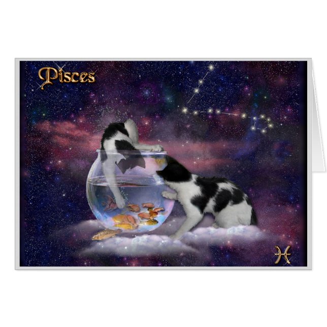 Pisces Cats ♓🐱 Cards (Front Horizontal)