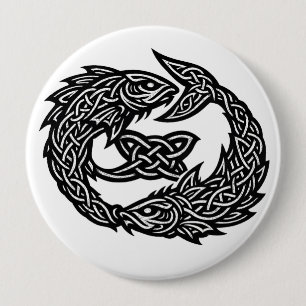 Pisces Celtic Twin‑Current Sigil   BurnsInHell Ink Button