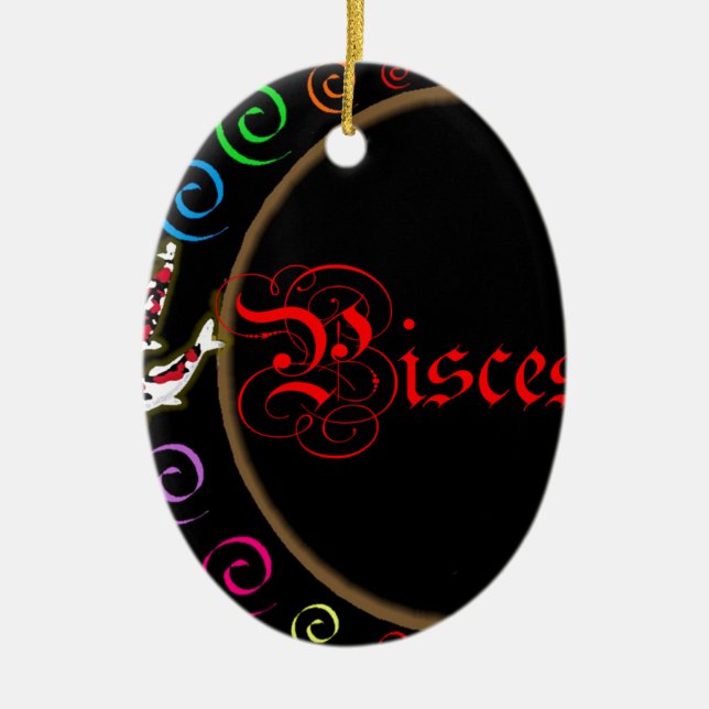 Pisces Ceramic Ornament (Front)