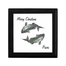 Pisces Christmast Gift Box with text