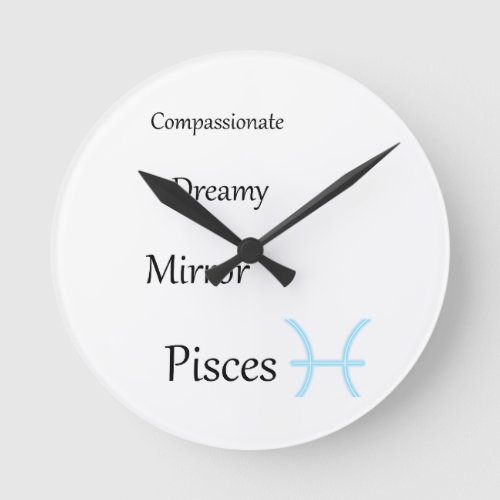Pisces Clock for the Wall _ Unique