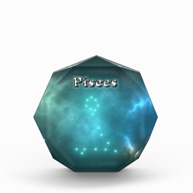 Pisces constellation acrylic award (Front)
