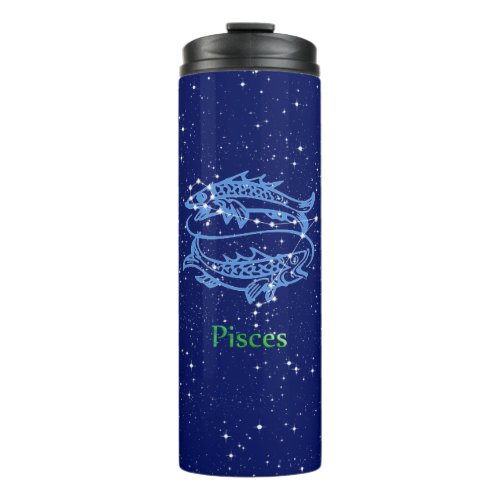 Pisces Constellation and Zodiac Sign with Stars Thermal Tumbler