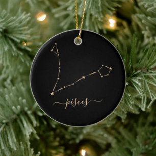 Pisces Constellation Ceramic Ornament