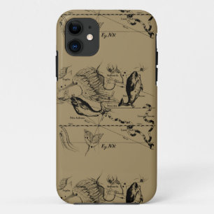Pisces Constellation Hevelius 1690 Decor iPhone 11 Case