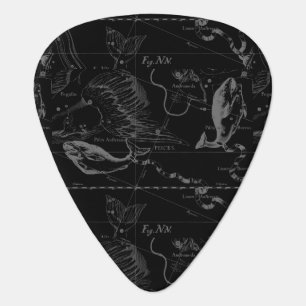 Pisces Constellation Hevelius 1690 Feb19 -March 20 Guitar Pick