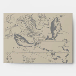Pisces Constellation Hevelius circa 1690 Envelope