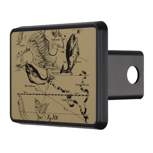 Pisces Constellation Hevelius circa 1690 Hitch Cover (Left)