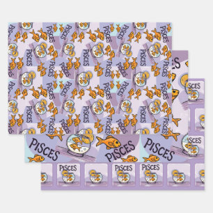 Pisces design gift for Zodiac star gazers Wrapping Paper Sheets