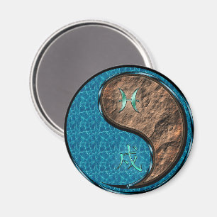 Pisces & Earth Dog Magnet