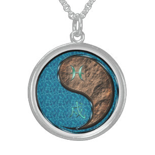 Pisces & Earth Dog Sterling Silver Necklace