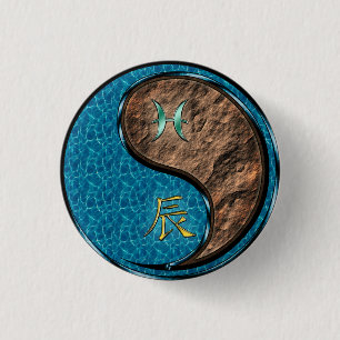 Pisces & Earth Dragon Button