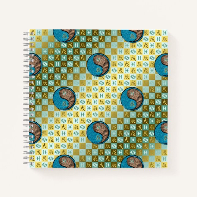Pisces & Earth Dragon Notebook (Front)