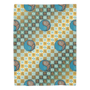 Pisces & Earth Horse Duvet Cover